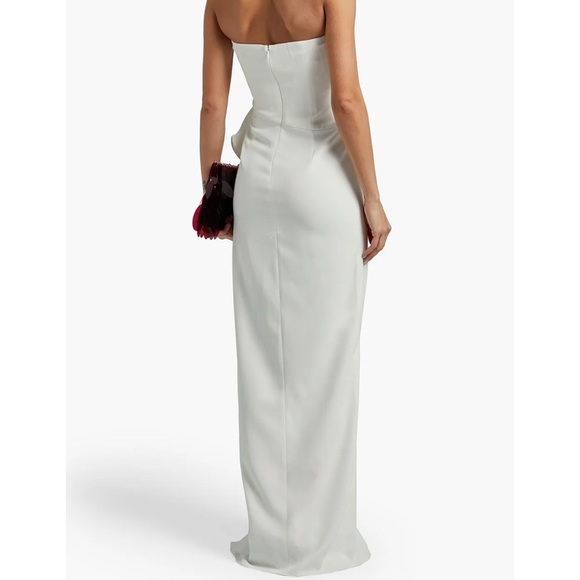 BLUSH strapless draped BADGLEY MISCHKA gown - Picture 3 of 6